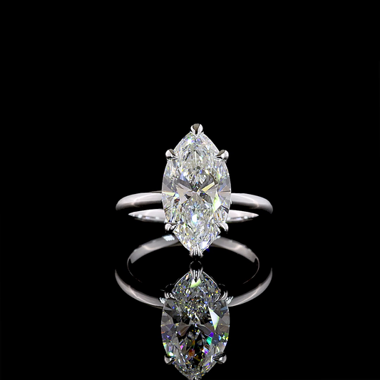 4.11 CT Marquise Lab Grown Diamond Solitaire Ring Sz. 6.5 (E Color and VVS2 Clarity)