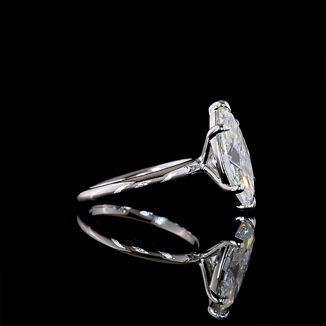 4.14 CT Marquise Lab Grown Diamond Solitaire Ring Sz. 6.5