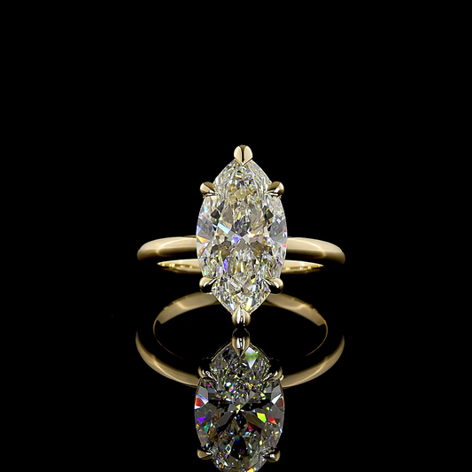 4.06 CT Marquise Lab Grown Diamond Solitaire Ring Sz. 6.5 (E Color and VVS1 Clarity)