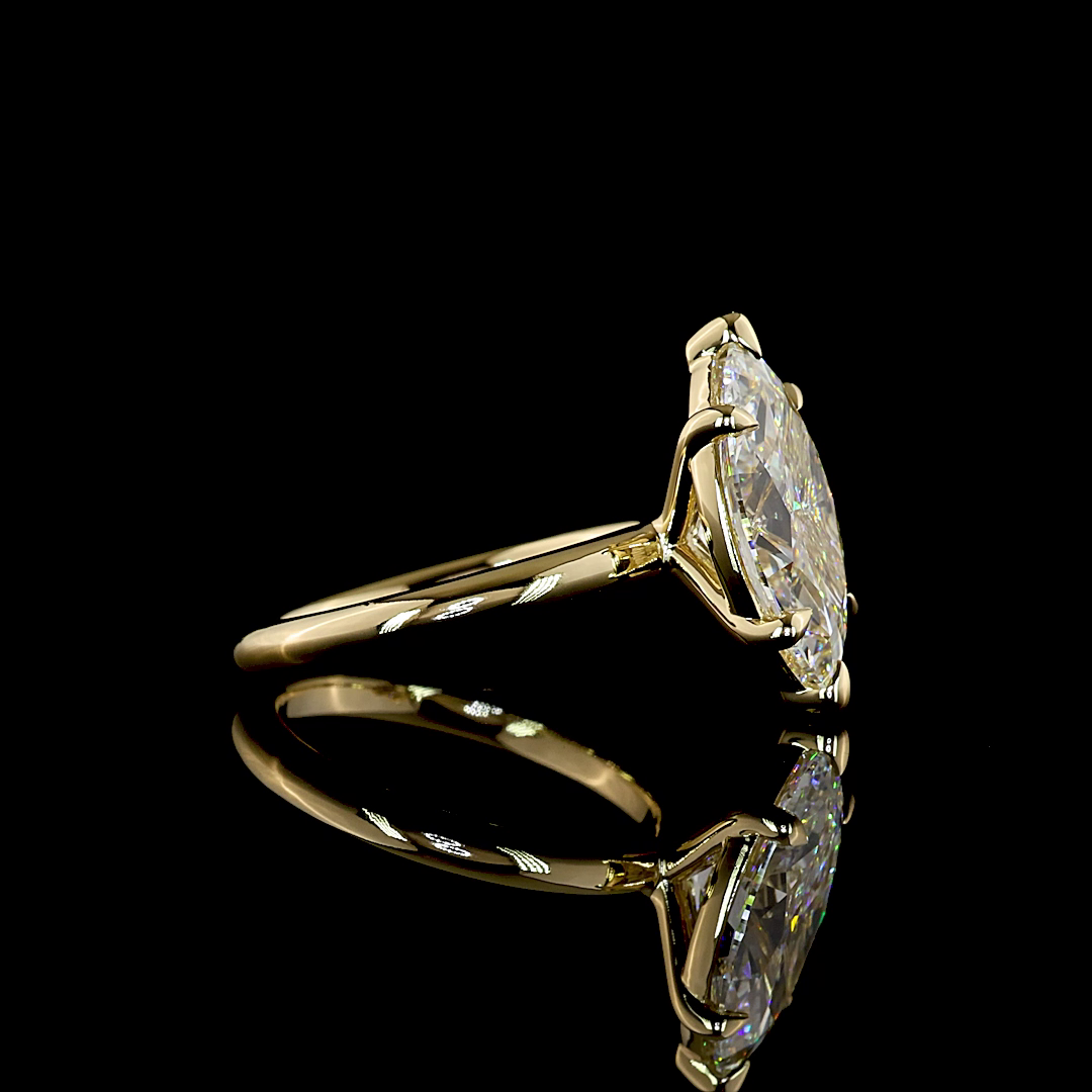 4.06 CT Marquise Lab Grown Diamond Solitaire Ring Sz. 6.5 (E Color and VVS1 Clarity)