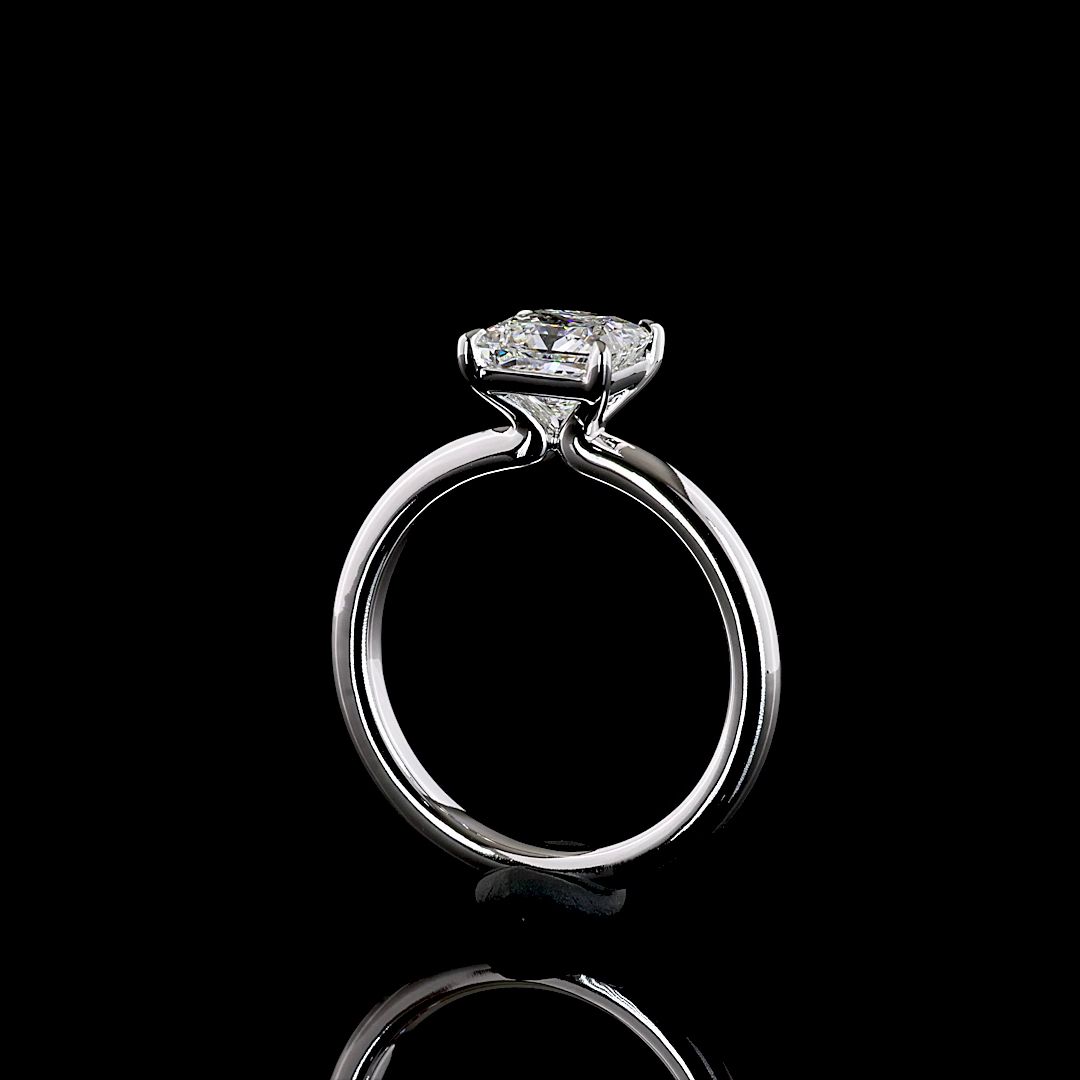 1.51 CT Princess Lab Grown Diamond Solitaire Ring Sz. 6.5 (E Color and VVS2 Clarity)