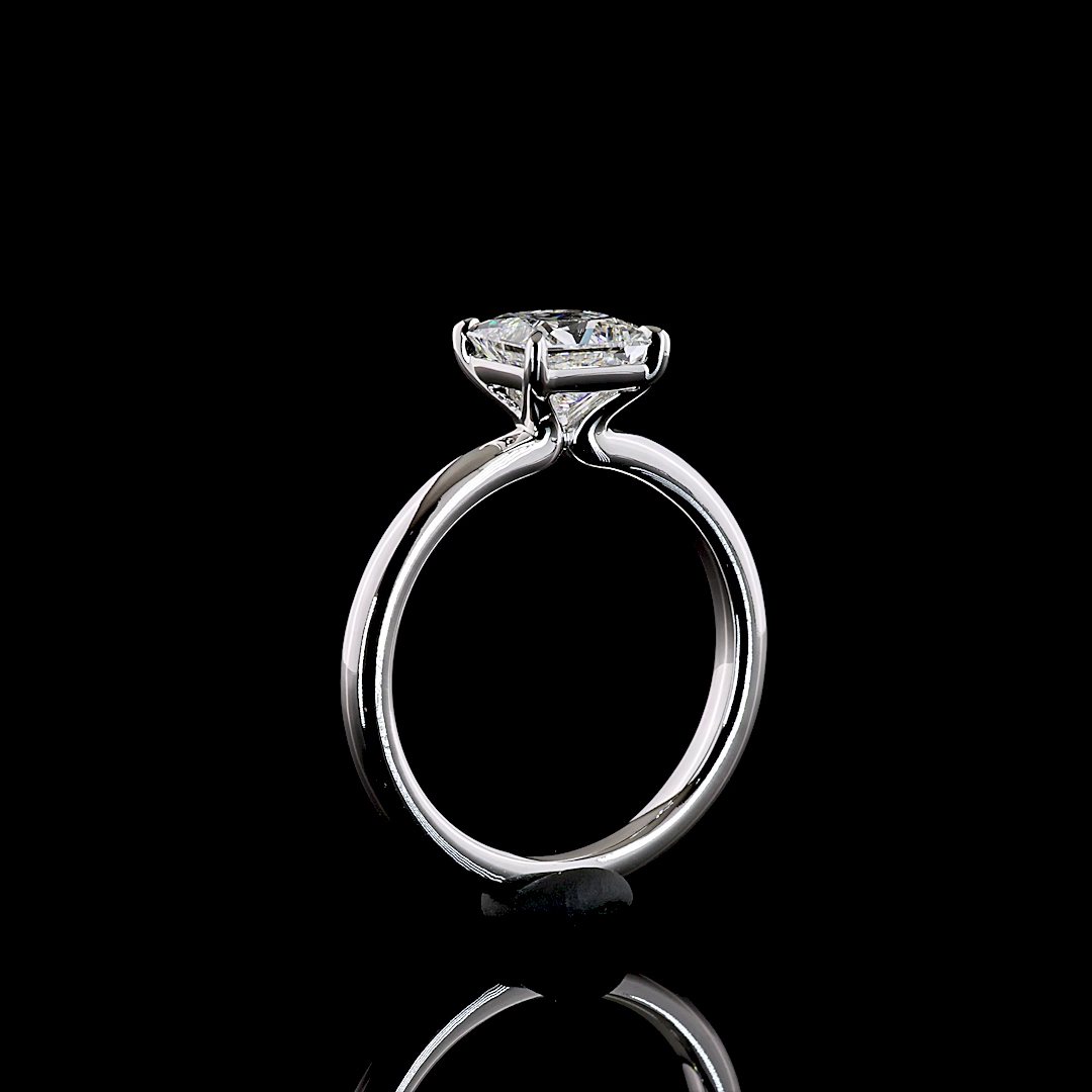 1.51 CT Princess Lab Grown Diamond Solitaire Ring Sz. 6.5 (E Color and VVS2 Clarity)