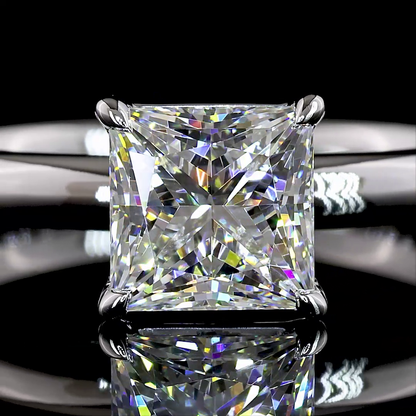 1.52 CT Princess Lab Grown Diamond Solitaire Ring Sz. 6.5 (E Color and VVS1 Clarity)