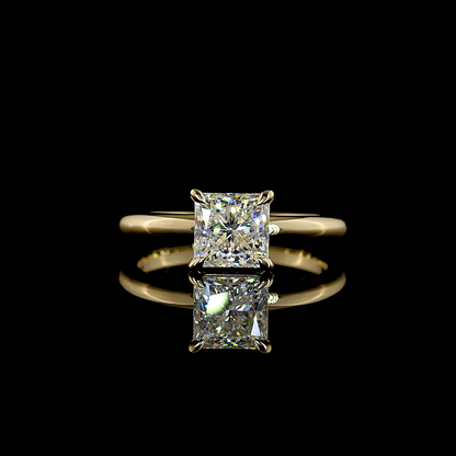 1.56 CT Princess Lab Grown Diamond Solitaire Ring Sz. 6.5 (E Color and VVS1 Clarity)