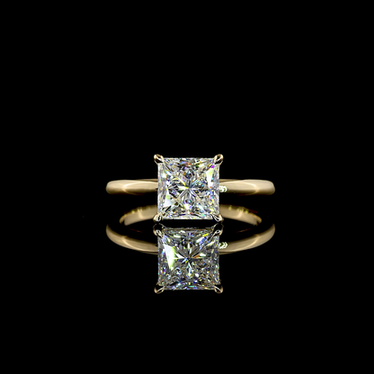 2.06 CT Princess Lab Grown Diamond Solitaire Ring Sz. 6.5 (E Color and VVS2 Clarity)