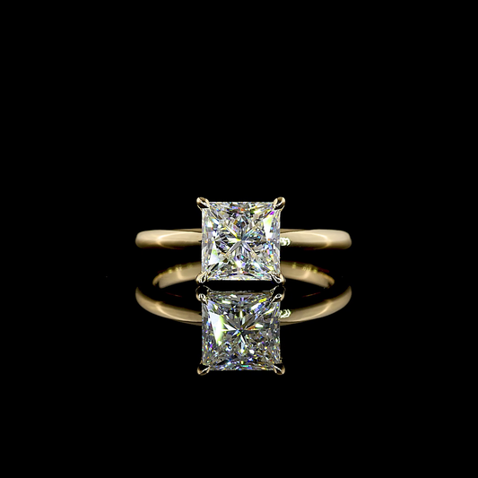 2.05 CT Princess Lab Grown Diamond Solitaire Ring Sz. 6.5 (E Color and VVS2 Clarity)