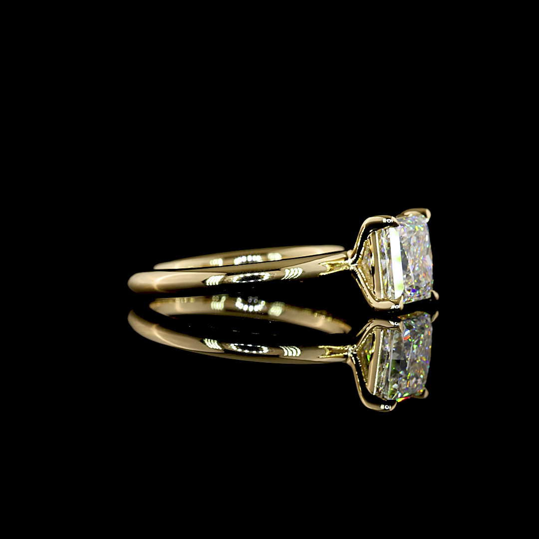 2.06 CT Princess Lab Grown Diamond Solitaire Ring Sz. 6.5 (E Color and VVS2 Clarity)