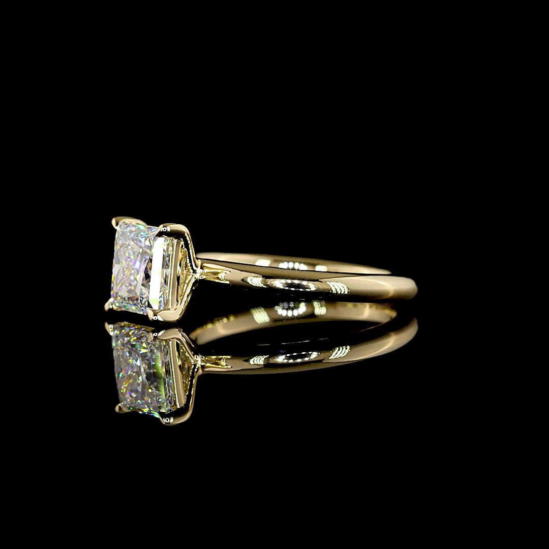 2.06 CT Princess Lab Grown Diamond Solitaire Ring Sz. 6.5 (E Color and VVS2 Clarity)