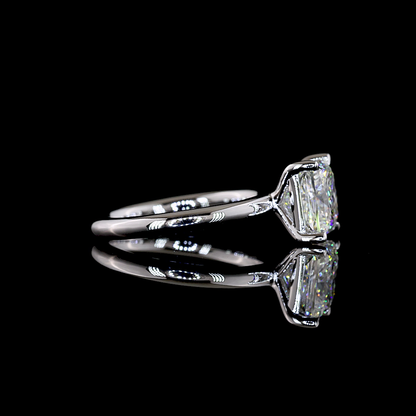 3.08 CT Princess Lab Grown Diamond Solitaire Ring Sz. 6.5 (E Color and VVS2 Clarity)