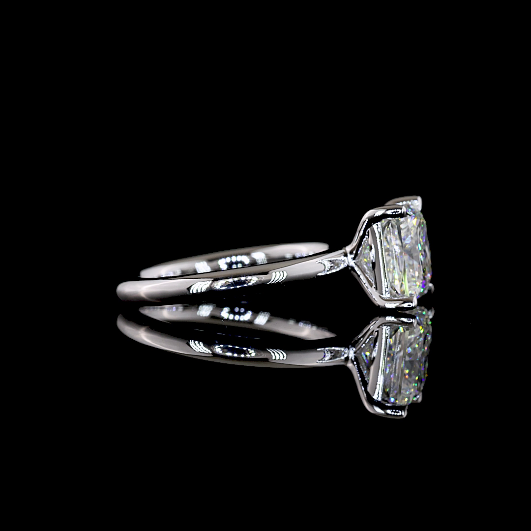 3.11 CT Princess Lab Grown Diamond Solitaire Ring Sz. 6.5