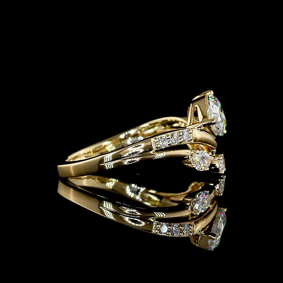 1.31 CTTW Pear Lab Grown Diamond Special Ring Sz. 6.5 (F Color and VS1 Clarity)