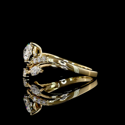 1.31 CTTW Pear Lab Grown Diamond Special Ring Sz. 6.5 (F Color and VS1 Clarity)