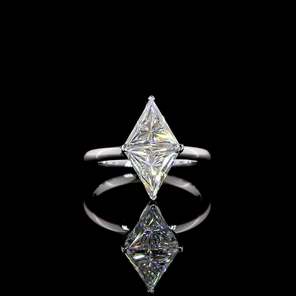 2.51 CTTW Triangle Lab Grown Diamond Toi et Moi Ring Sz. 6 (F Color and VS1 Clarity)