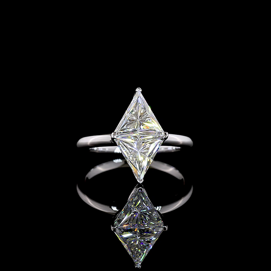 2.51 CTTW Triangle Lab Grown Diamond Toi et Moi Ring Sz. 6 (F Color and VS1 Clarity)