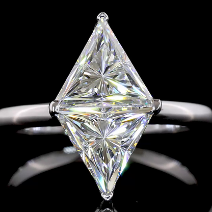 2.51 CTTW Triangle Lab Grown Diamond Toi et Moi Ring Sz. 6 (F Color and VS1 Clarity)