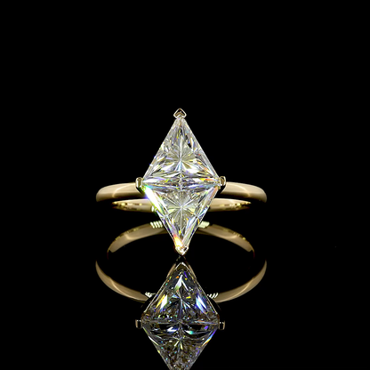 3.07 CTTW Triangle Lab Grown Diamond Toi et Moi Ring Sz. 7 (F Color and VS1 Clarity)
