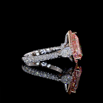 5.09 CTTW Pear Lab Grown Diamond Special Ring Sz. 6.25 (FV.P Color and VVS2 Clarity)