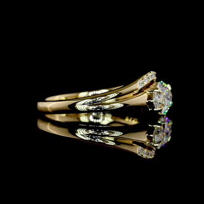 1.11 CTTW Marquise Lab Grown Diamond 7 Stones Ring Sz. 6.5 (E Color and VVS2 Clarity)