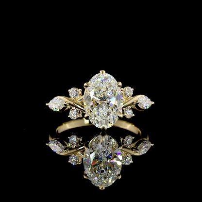 2.42 CTTW Oval Lab Grown Diamond Special Ring Sz. 5.75 (D Color and VVS2 Clarity)
