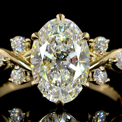 2.42 CTTW Oval Lab Grown Diamond Special Ring Sz. 5.75 (D Color and VVS2 Clarity)