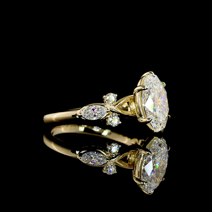 2.42 CTTW Oval Lab Grown Diamond Special Ring Sz. 5.75 (D Color and VVS2 Clarity)