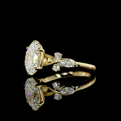 2.42 CTTW Oval Lab Grown Diamond Special Ring Sz. 5.75 (D Color and VVS2 Clarity)