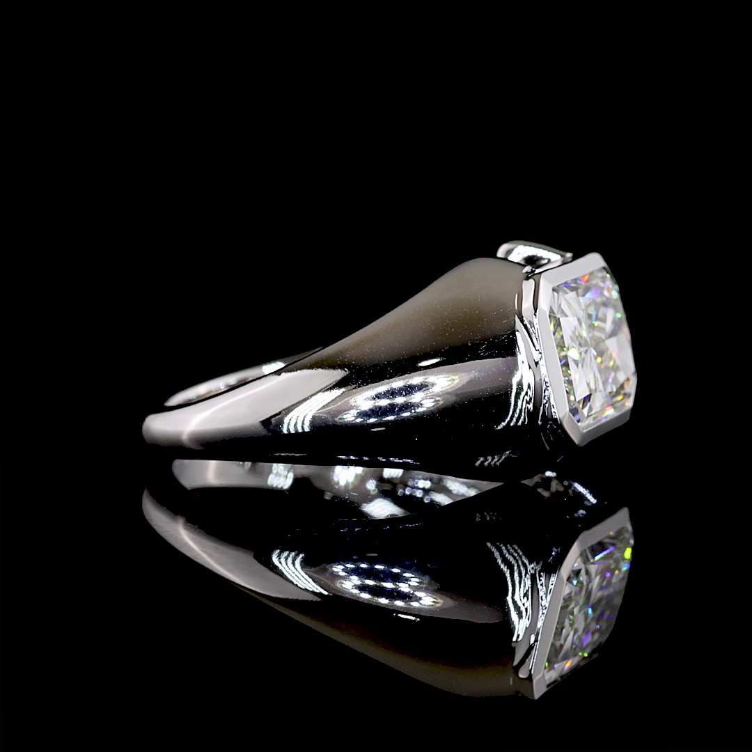 3.60 CT Radiant Lab Grown Diamond Solitaire Ring Sz. 8 (F Color and VVS2 Clarity)