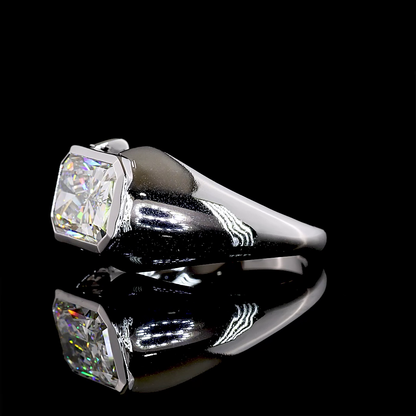 3.60 CT Radiant Lab Grown Diamond Solitaire Ring Sz. 8 (F Color and VVS2 Clarity)