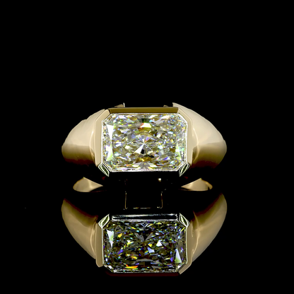 3.57 CT Radiant Lab Grown Diamond Solitaire Ring Sz. 8 (E Color and VVS2 Clarity)