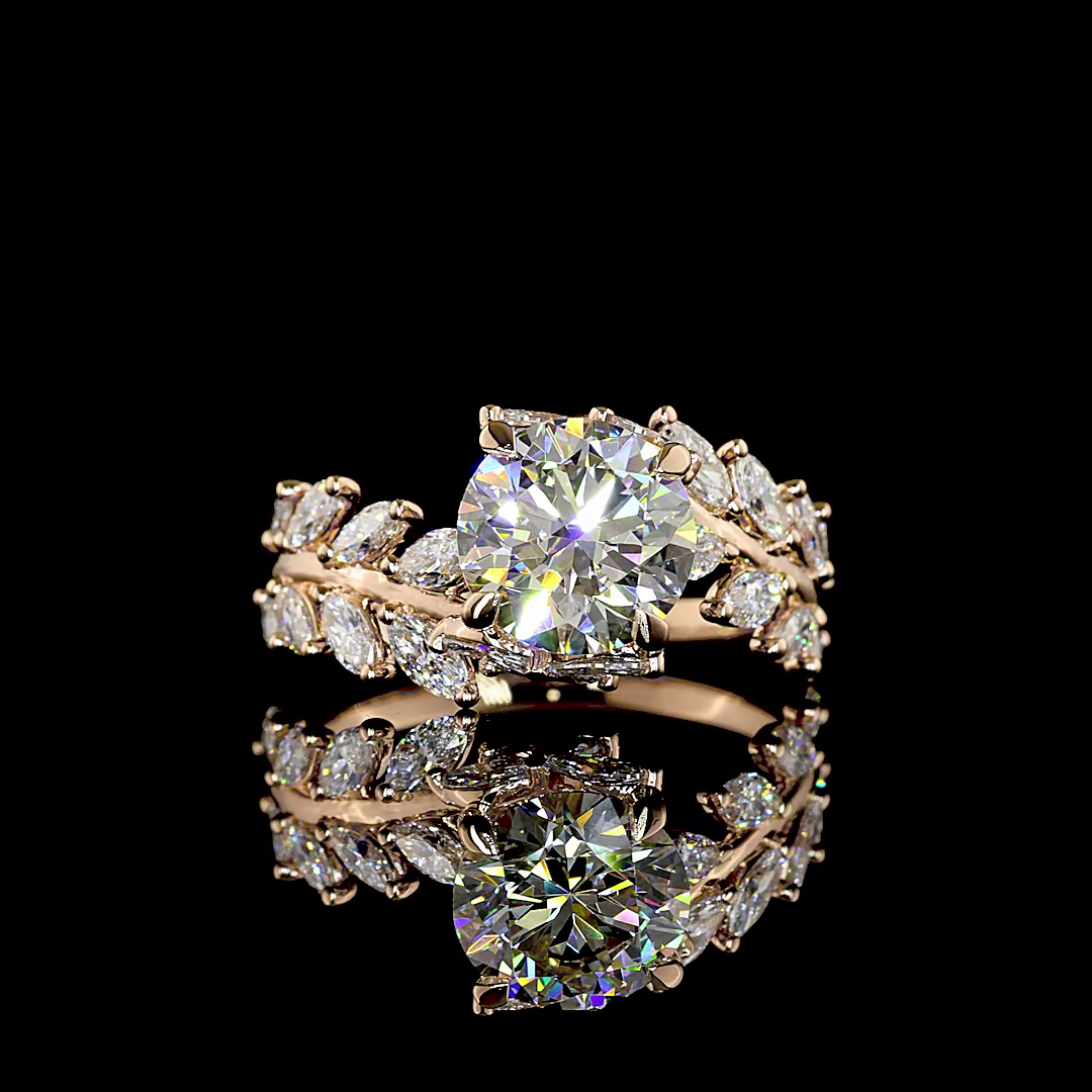 3.23 CTTW Round Lab Grown Diamond Special Ring Sz. 7 (F Color and VS1 Clarity)