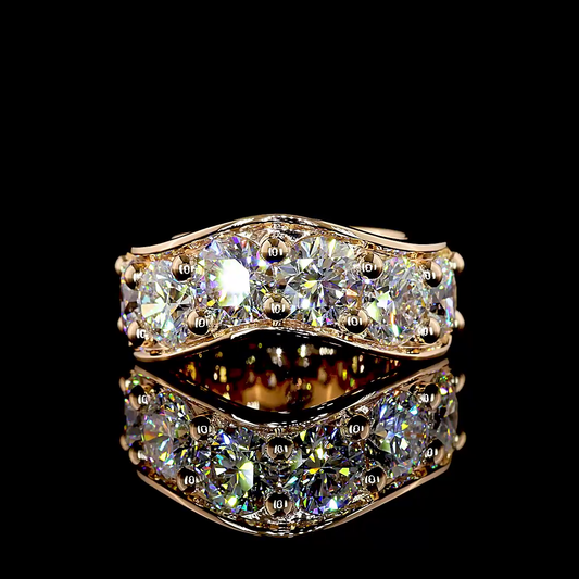 4.94 CTTW Round Lab Grown Diamond Special Ring Sz. 5.5 (E Color and VS1 Clarity)