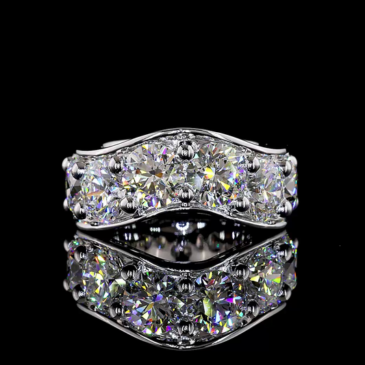 7.15 CTTW Round Lab Grown Diamond Special Ring Sz. 6.5 (E Color and VS1 Clarity)