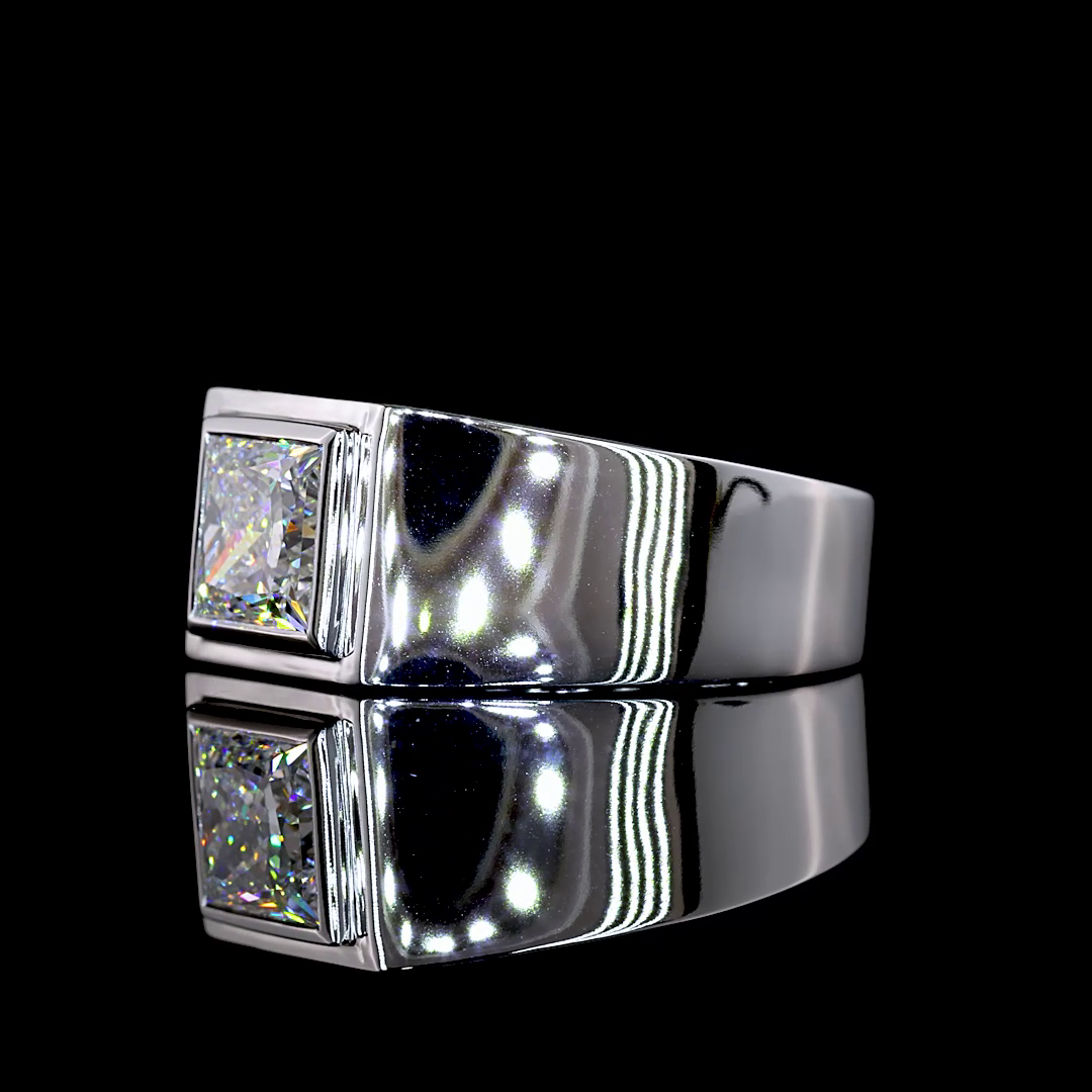 1.55 CT Princess Lab Grown Diamond Solitaire Ring Sz. 7.5 (D Color and VVS2 Clarity)