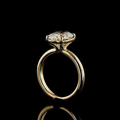 3.11 CT Cushion Brilliant Lab Grown Diamond Solitaire Ring Sz. 6.5 (F Color and VVS2 Clarity)