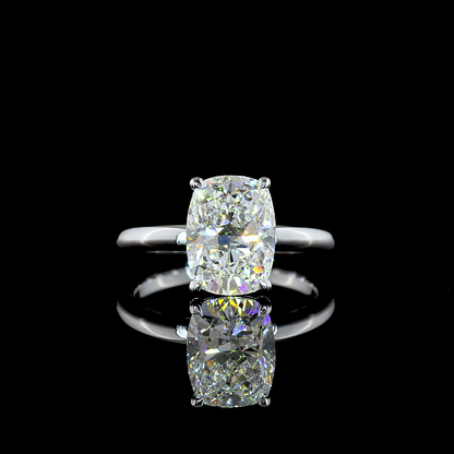 3.12 CT Cushion Brilliant Lab Grown Diamond Solitaire Ring Sz. 6.5 (F Color and VVS2 Clarity)