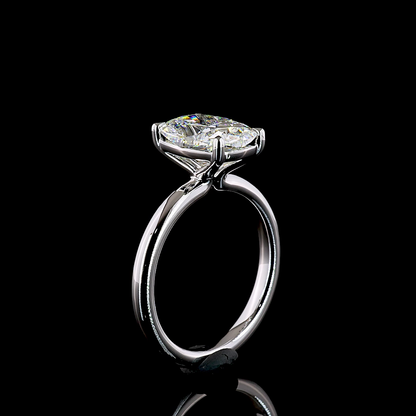 3.12 CT Cushion Brilliant Lab Grown Diamond Solitaire Ring Sz. 6.5 (F Color and VVS2 Clarity)