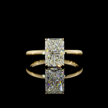 2.18 CT Radiant Lab Grown Diamond Solitaire Ring Sz. 6.5 (D Color and VS1 Clarity)