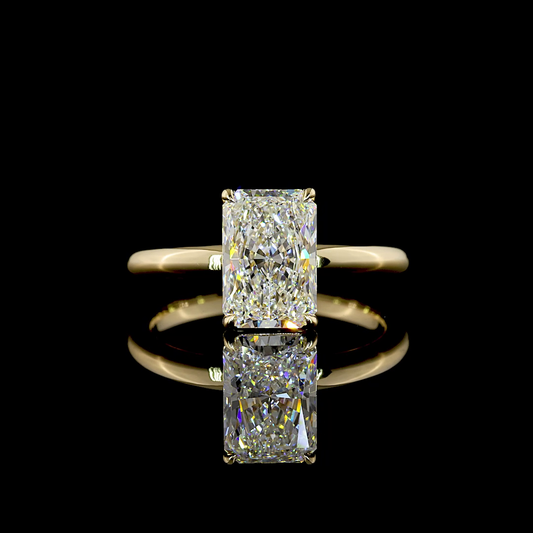 2.18 CT Radiant Lab Grown Diamond Solitaire Ring Sz. 6.5 (D Color and VS1 Clarity)