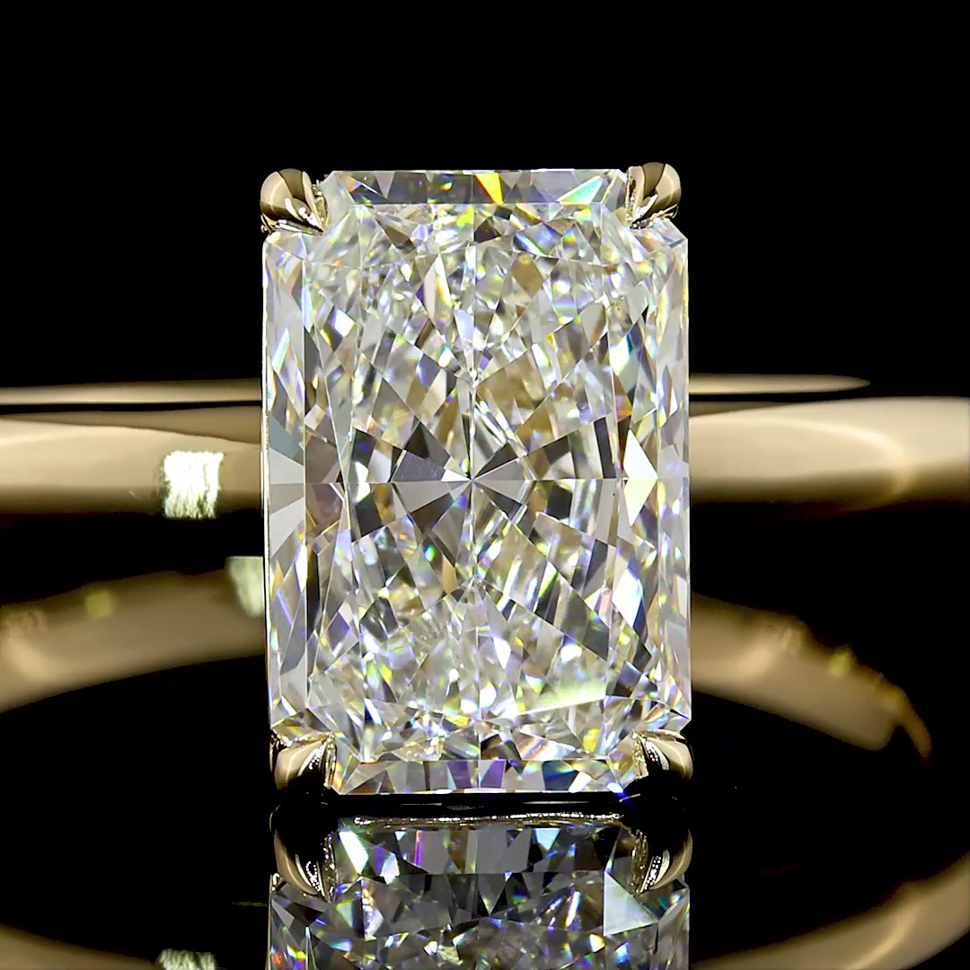 2.18 CT Radiant Lab Grown Diamond Solitaire Ring Sz. 6.5 (D Color and VS1 Clarity)