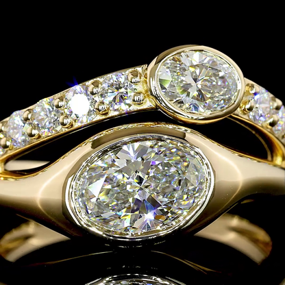1.66 CTTW Oval Lab Grown Diamond Special Ring Sz. 6.5 (E Color and VS1 Clarity)