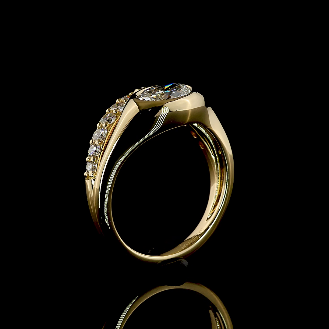 1.66 CTTW Oval Lab Grown Diamond Special Ring Sz. 6.5 (E Color and VS1 Clarity)