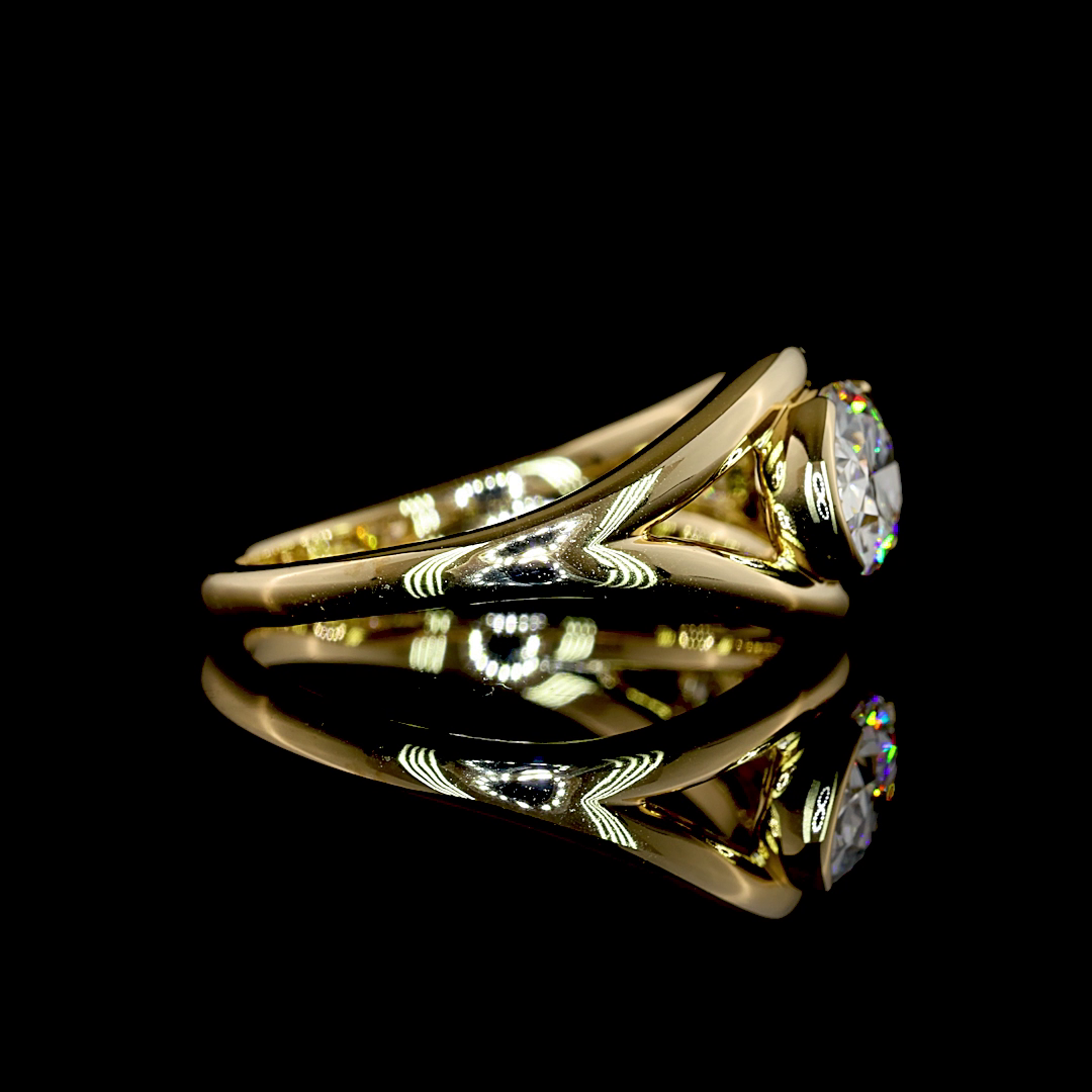 1.63 CTTW Oval Lab Grown Diamond 3 Stones Ring Sz. 6.5 (E Color and VS1 Clarity)