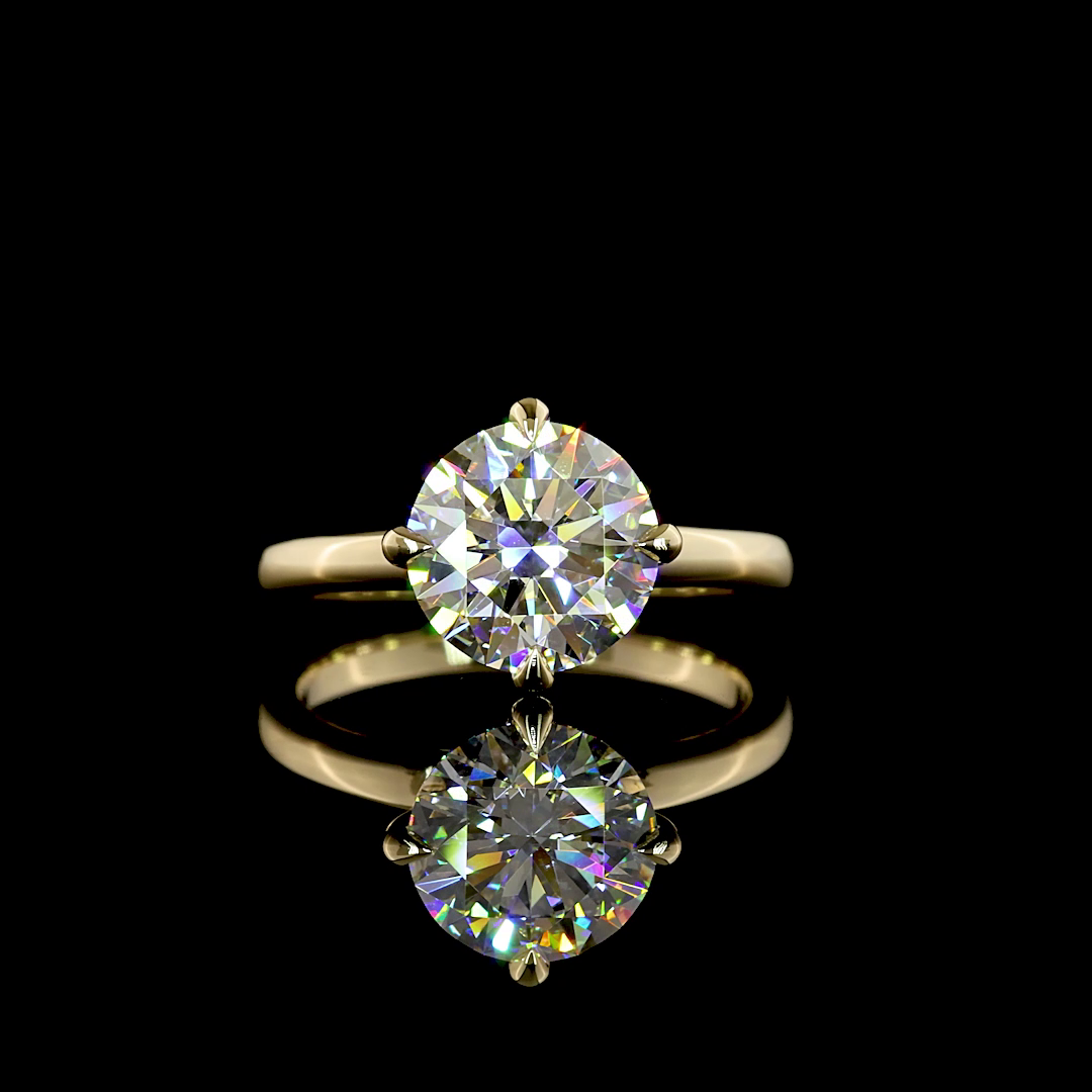 2.60 CTTW Round Lab Grown Diamond Hidden Halo Ring Sz. 6 (F Color and VVS2 Clarity)