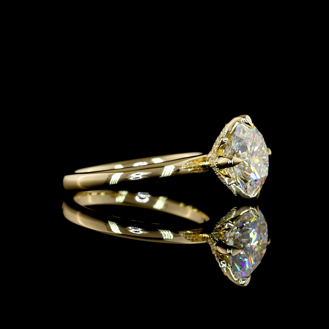 2.60 CTTW Round Lab Grown Diamond Hidden Halo Ring Sz. 6 (F Color and VVS2 Clarity)