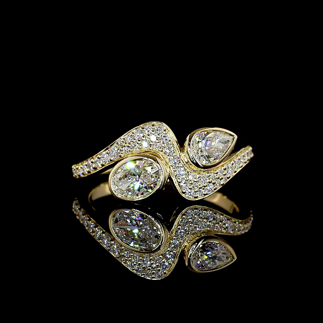 0.95 CTTW MIX Lab Grown Diamond Special Ring Sz. 6.5 (E Color and VS1 Clarity)