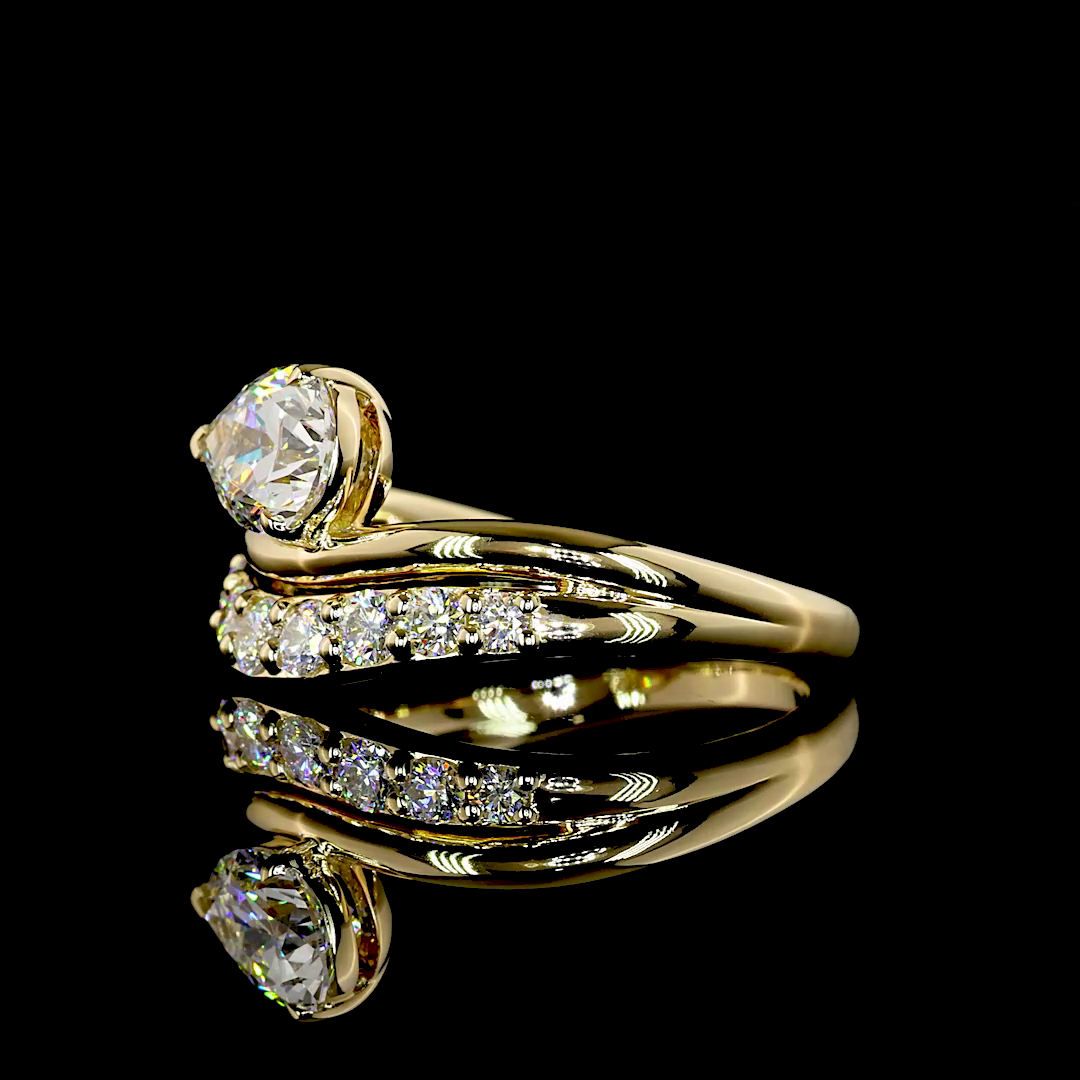 1.43 CTTW Pear Lab Grown Diamond Solitaire Diamond Shank Ring Sz. 6.5 (F Color and VS1 Clarity)
