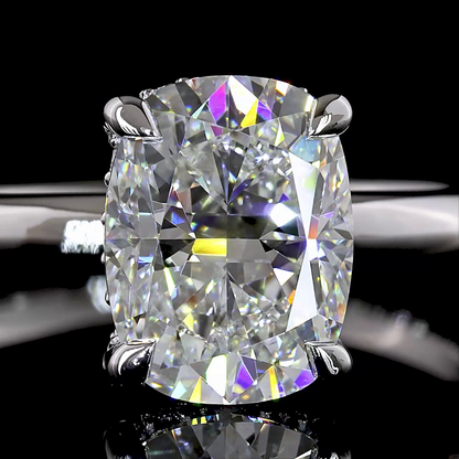 2.08 CTTW Cushion Brilliant Lab Grown Diamond Hidden Halo Ring Sz. 6.5 (E Color and VVS2 Clarity)