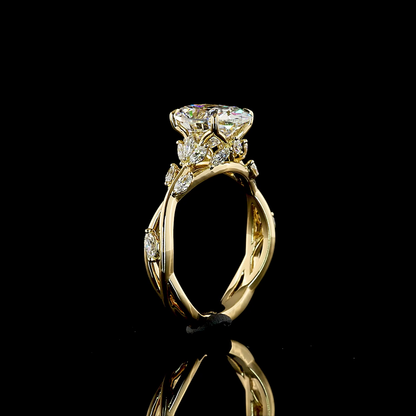 2.96 CTTW Cushion Brilliant Lab Grown Diamond Special Ring Sz. 6.5 (E Color and VVS2 Clarity)