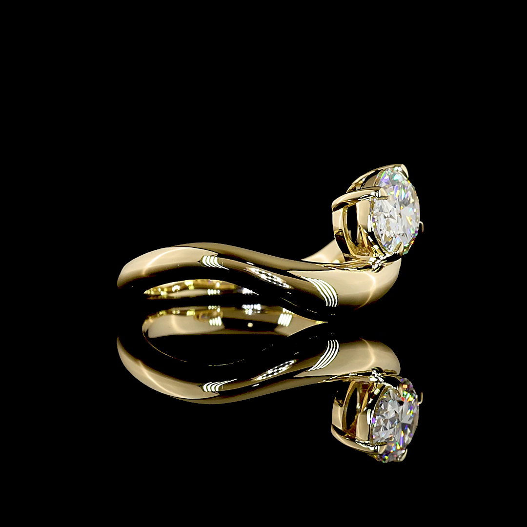 1.02 CT Oval Lab Grown Diamond Solitaire Ring Sz. 3.5 (E Color and VVS2 Clarity)