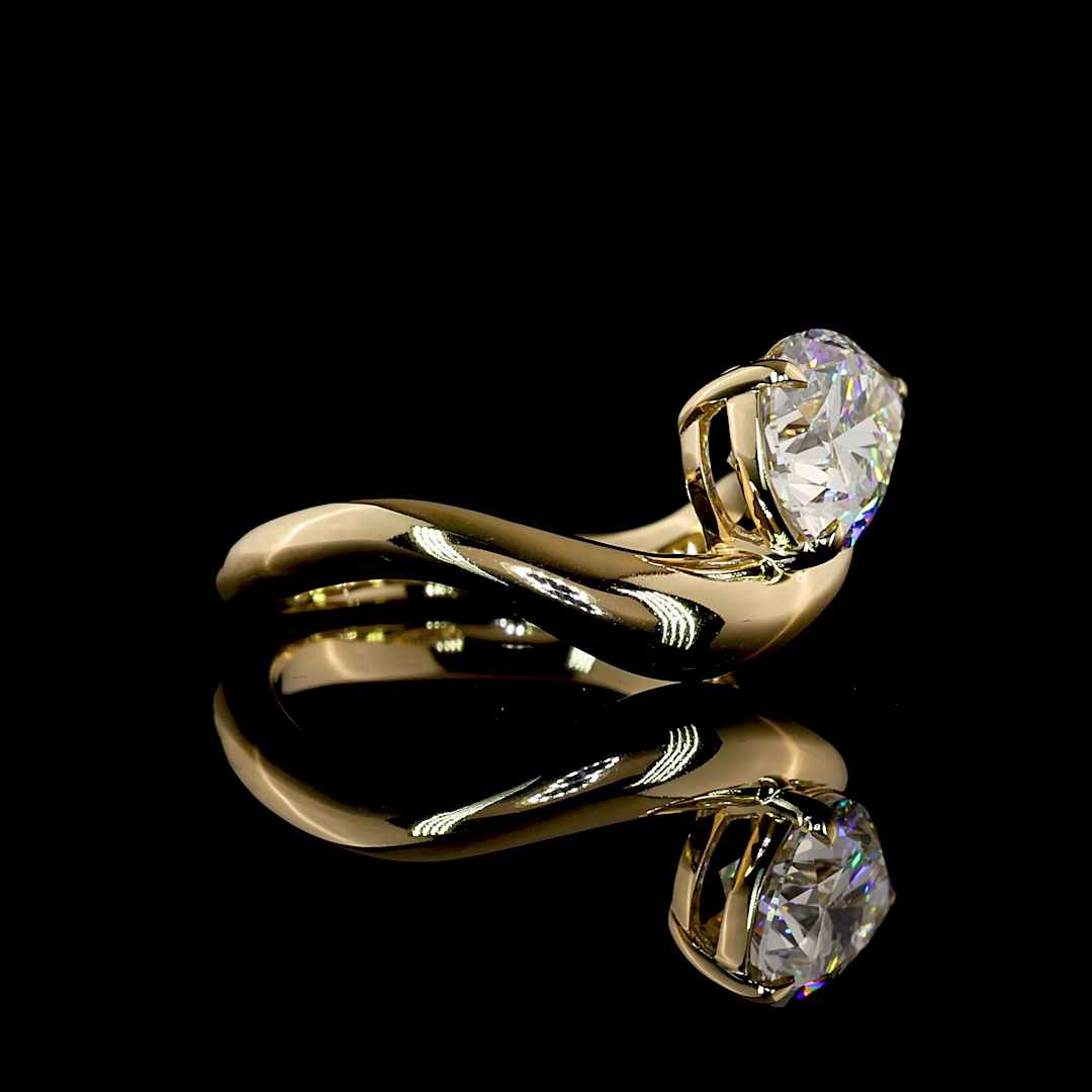 1.53 CT Pear Lab Grown Diamond Solitaire Ring Sz. 3.5 (D Color and VVS2 Clarity)